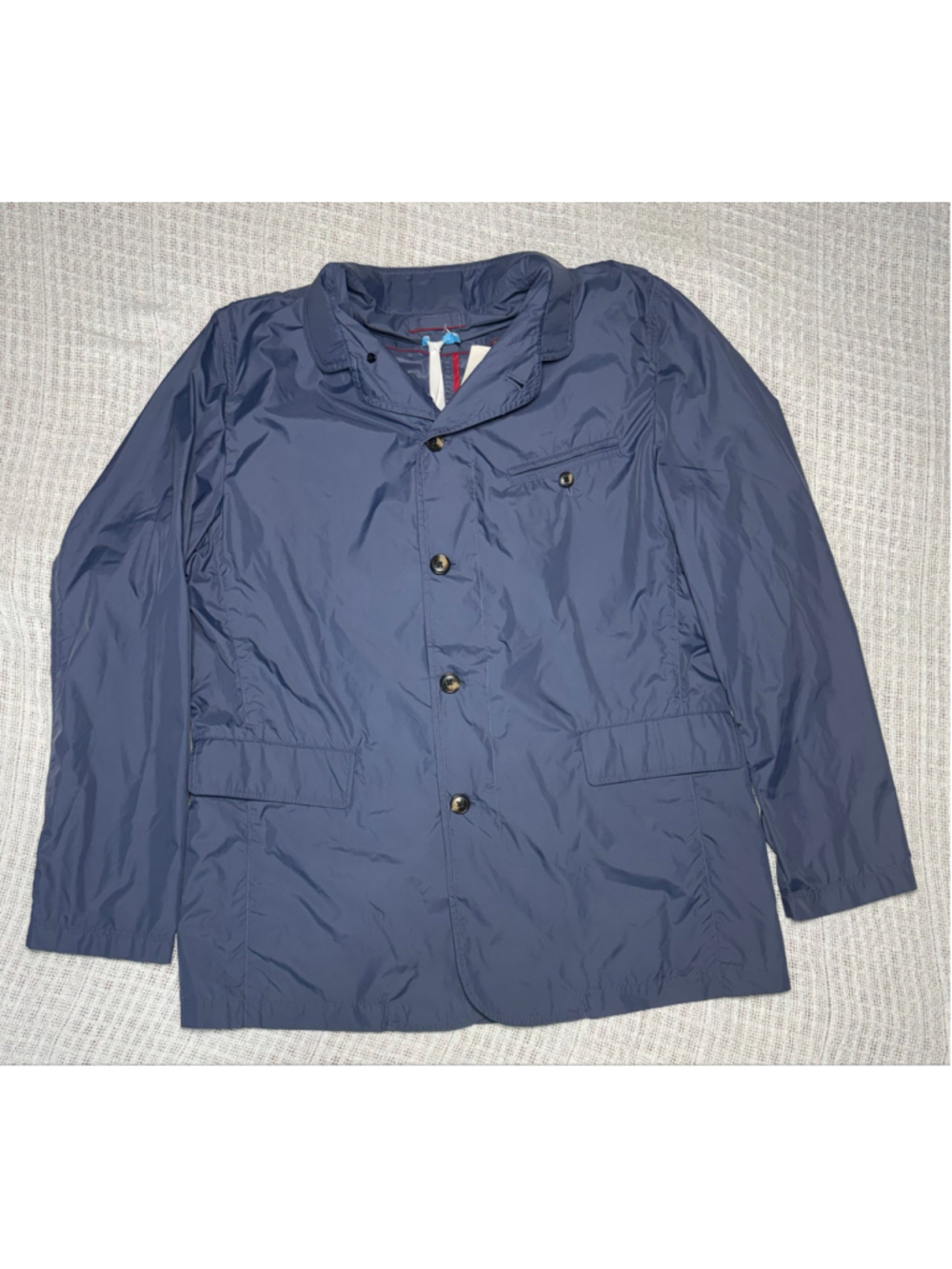 J.McLaughlin Bryce Packable Nylon Jacket Steel Blue Travel NWT Men's Size Large - Picture 3 of 10